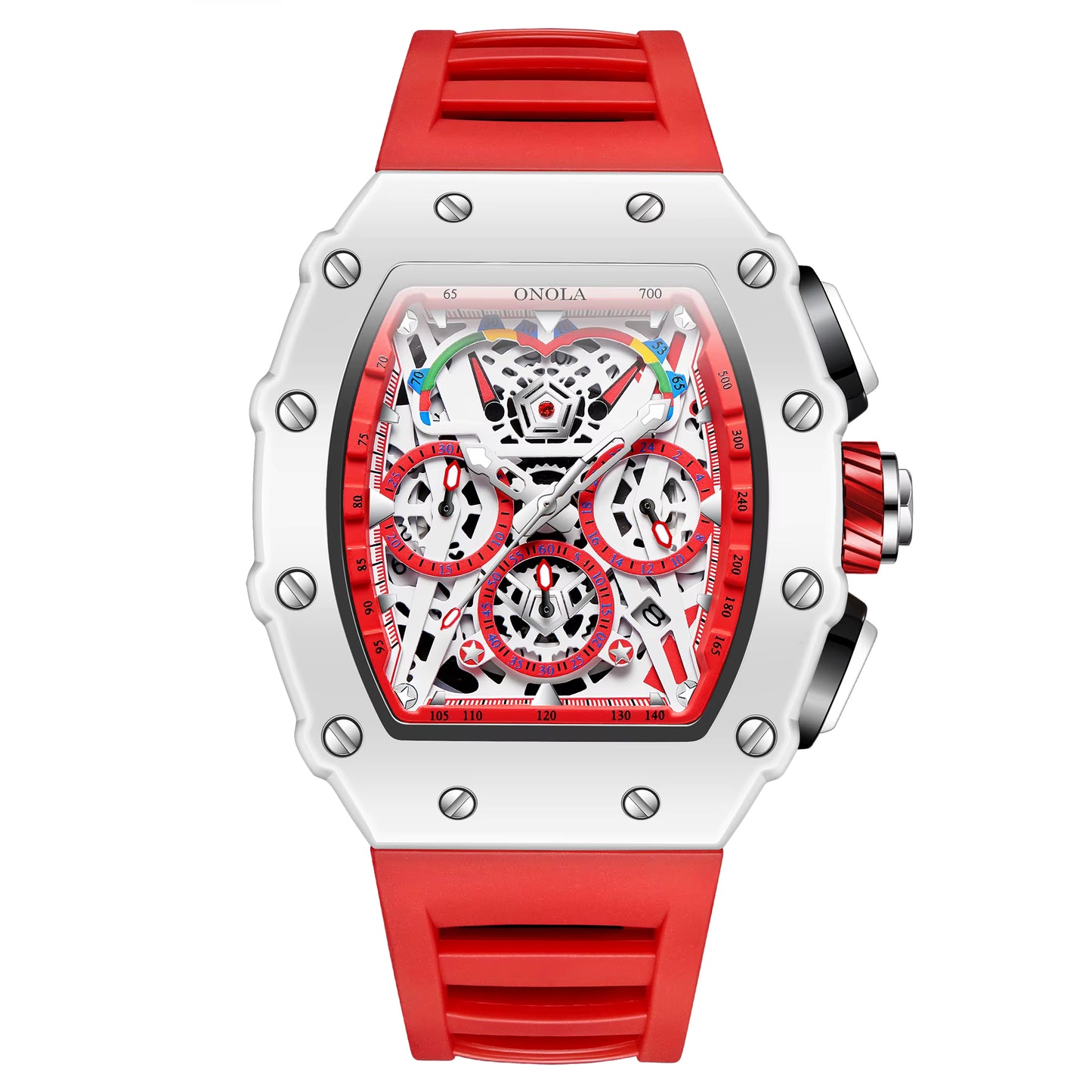 Pickleball Chronograph Watch  Anti Sweat Silicone Strap