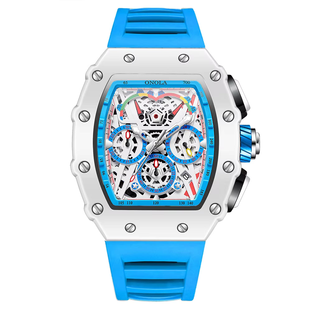 Pickleball Chronograph Watch  Anti Sweat Silicone Strap