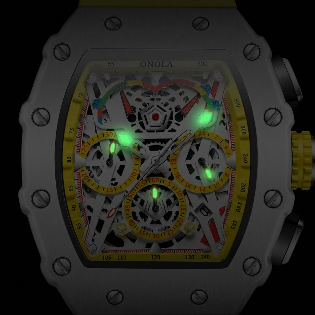 Pickleball Chronograph Watch  Anti Sweat Silicone Strap